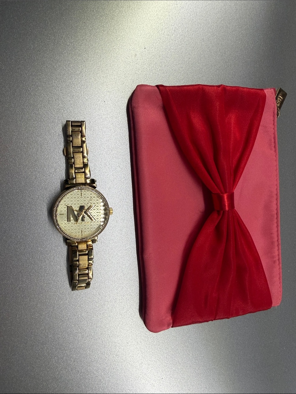 Michael Kors Gold-Tone Women's Bracelet Watch with Monogram Dial